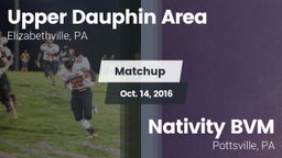 Matchup: Upper Dauphin Area vs. Nativity BVM  2016