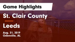 St. Clair County  vs Leeds  Game Highlights - Aug. 31, 2019