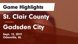 St. Clair County  vs Gadsden City  Game Highlights - Sept. 12, 2019
