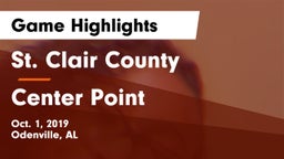 St. Clair County  vs Center Point  Game Highlights - Oct. 1, 2019