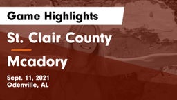 St. Clair County  vs Mcadory Game Highlights - Sept. 11, 2021