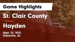 St. Clair County  vs Hayden  Game Highlights - Sept. 22, 2022