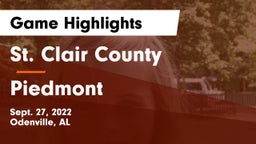 St. Clair County  vs Piedmont Game Highlights - Sept. 27, 2022