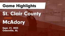 St. Clair County  vs McAdory  Game Highlights - Sept. 21, 2023