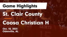 St. Clair County  vs Coosa Christian H Game Highlights - Oct. 10, 2023
