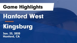 Hanford West  vs Kingsburg  Game Highlights - Jan. 23, 2020