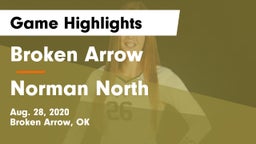 Broken Arrow  vs Norman North Game Highlights - Aug. 28, 2020
