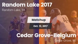 Matchup: Random Lake High vs. Cedar Grove-Belgium  2017