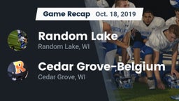 Recap: Random Lake  vs. Cedar Grove-Belgium  2019