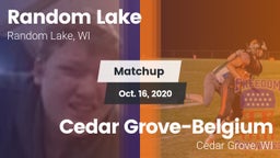 Matchup: Random Lake High vs. Cedar Grove-Belgium  2020