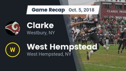 Recap: Clarke  vs. West Hempstead  2018