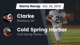 Recap: Clarke  vs. Cold Spring Harbor  2018