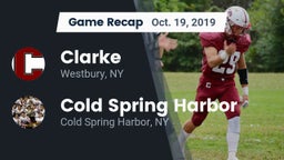 Recap: Clarke  vs. Cold Spring Harbor  2019