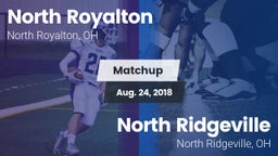 Matchup: North Royalton vs. North Ridgeville  2018