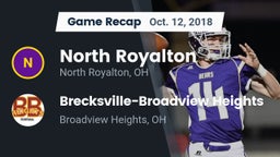 Recap: North Royalton  vs. Brecksville-Broadview Heights  2018