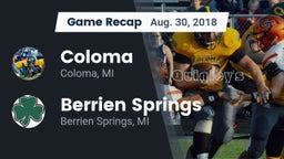 Recap: Coloma  vs. Berrien Springs  2018