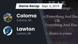 Recap: Coloma  vs. Lawton  2019