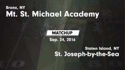 Matchup: Mt. St. Michael Acad vs. St. Joseph-by-the-Sea  2016
