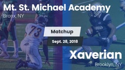 Matchup: Mt. St. Michael Acad vs. Xaverian  2018