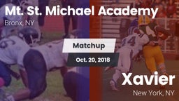 Matchup: Mt. St. Michael Acad vs. Xavier  2018