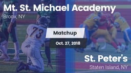Matchup: Mt. St. Michael Acad vs. St. Peter's  2018