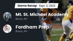 Recap: Mt. St. Michael Academy  vs. Fordham Prep  2022