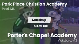 Matchup: Park Place Christian vs. Porter's Chapel Academy  2018