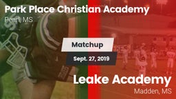 Matchup: Park Place Christian vs. Leake Academy  2019