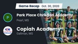 Recap: Park Place Christian Academy  vs. Copiah Academy  2020