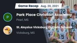 Recap: Park Place Christian Academy  vs. St. Aloysius Vicksburg Catholic Schools 2021
