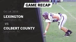 Recap: Lexington  vs. Colbert County  2016