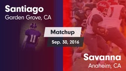 Matchup: Santiago vs. Savanna  2016