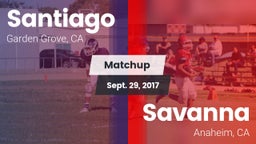 Matchup: Santiago vs. Savanna  2017