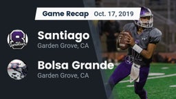 Recap: Santiago  vs. Bolsa Grande  2019