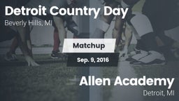 Matchup: Detroit Country Day vs. Allen Academy 2016