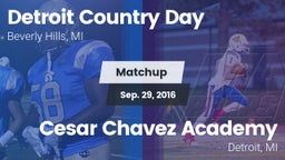 Matchup: Detroit Country Day vs. Cesar Chavez Academy  2016