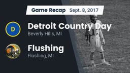 Recap: Detroit Country Day  vs. Flushing  2017