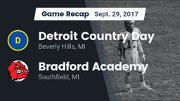 Recap: Detroit Country Day  vs. Bradford Academy  2017