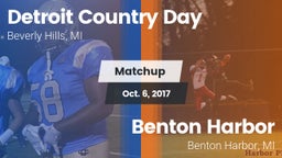 Matchup: Detroit Country Day vs. Benton Harbor  2017