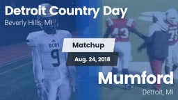 Matchup: Detroit Country Day vs. Mumford  2018