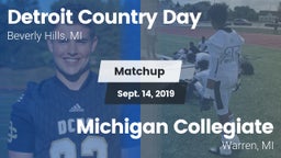 Matchup: Detroit Country Day vs. Michigan Collegiate 2019