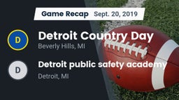 Recap: Detroit Country Day  vs. Detroit public safety academy 2019