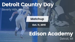 Matchup: Detroit Country Day vs.  Edison Academy  2019