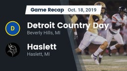 Recap: Detroit Country Day  vs. Haslett  2019