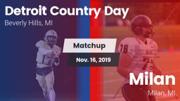 Matchup: Detroit Country Day vs. Milan  2019