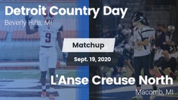 Matchup: Detroit Country Day vs. L'Anse Creuse North  2020
