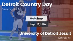 Matchup: Detroit Country Day vs. University of Detroit Jesuit  2020