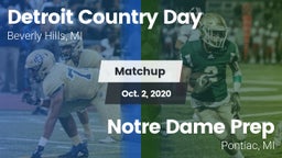 Matchup: Detroit Country Day vs. Notre Dame Prep  2020