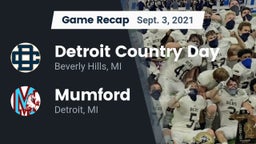 Recap: Detroit Country Day  vs. Mumford  2021