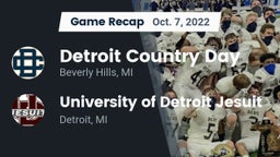 Recap: Detroit Country Day  vs. University of Detroit Jesuit  2022